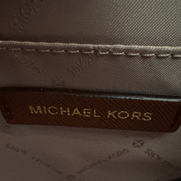 Michael Kors Sady Large Logo Canvas Top-Zip Laptop Travel Tote Brown - Picture 4 of 11